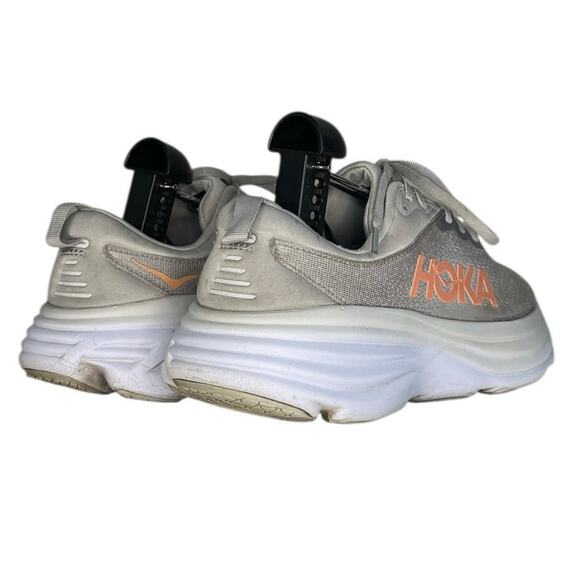 Women's Hoka One One Bondi 8 1127952-HMLR Mesh Running Sneaker Size 8.5 Gray - Picture 4 of 8